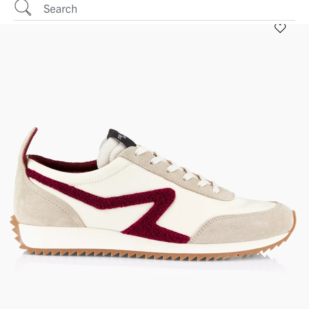 rag & bone White and Burgundy Sneakers